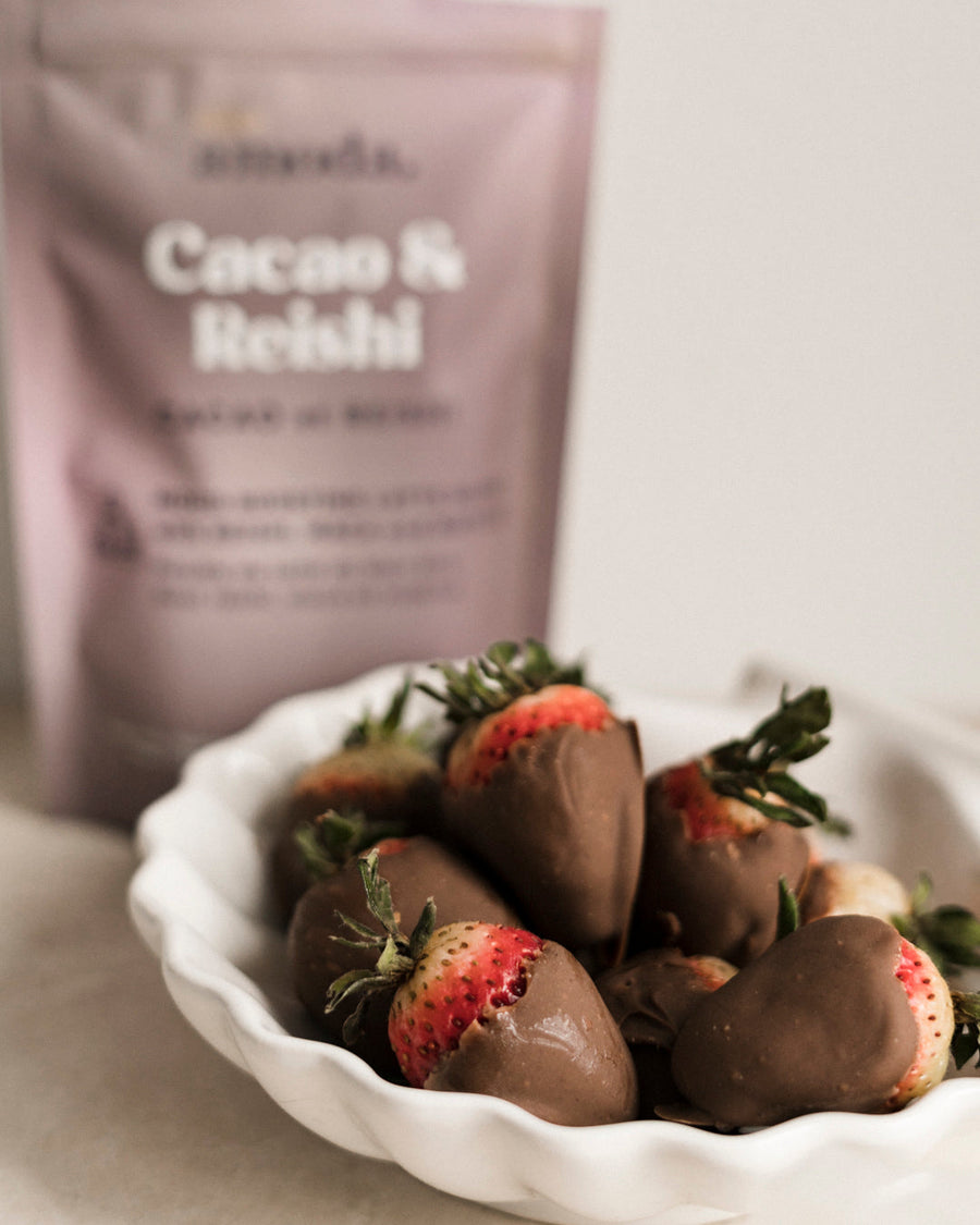 Reishi Chocolate Covered Strawberries