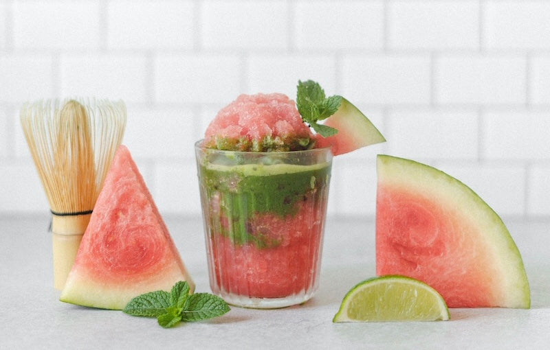 Watermelon Matcha Slushie Recipe