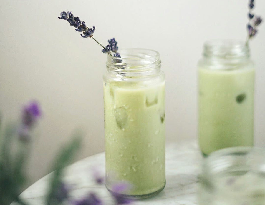 Iced Lavender Matcha Latte