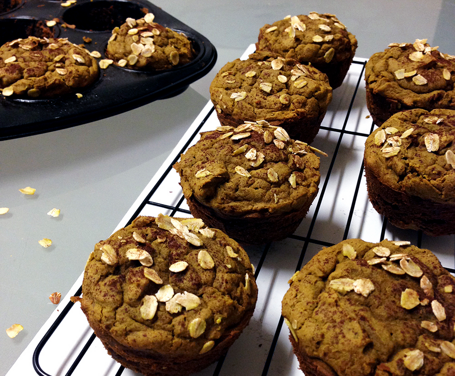 Gluten Free Pumpkin Matcha Muffins
