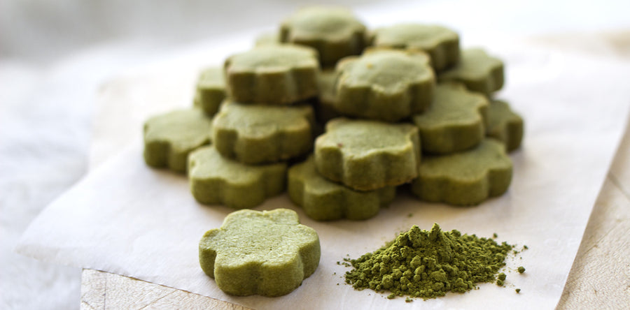 Secret Ingredient Matcha Shortbread Cookies