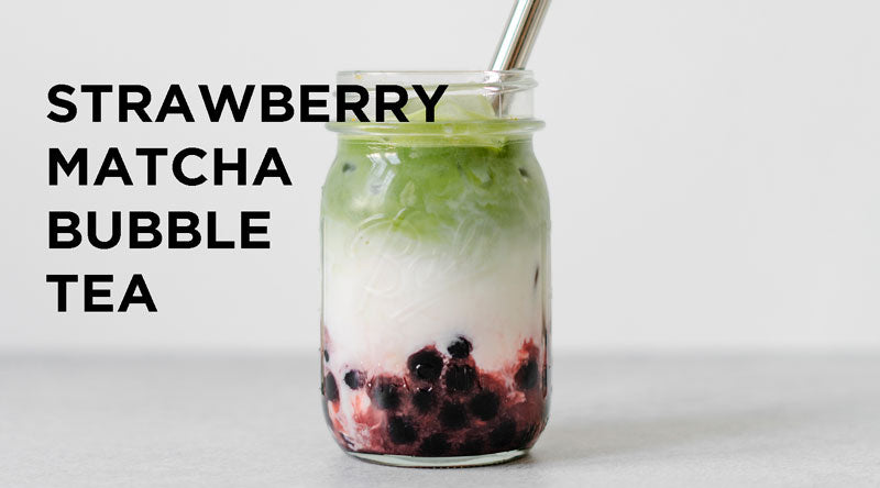 Strawberry Matcha Bubble Tea Recipe
