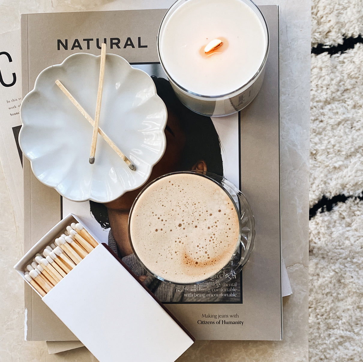 Seventh & Oak x Amoda London Fog Candle & Latte Bundle